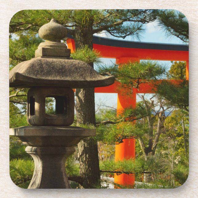 Stone Lantern and Torii Gate Coaster (Front)