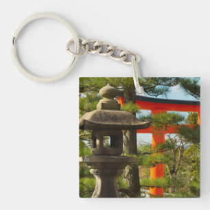 Stone Lantern and Torii Gate Keychain