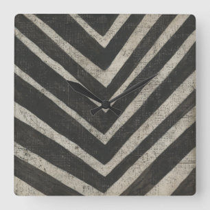 Stone - Lines Square Wall Clock