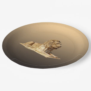 Stone Lion Paper Plate