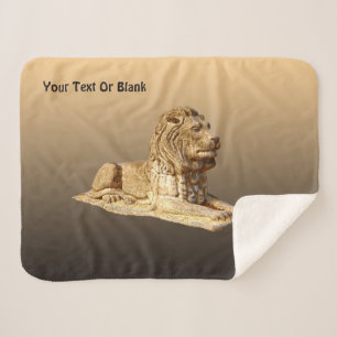 Stone Lion Sherpa Blanket