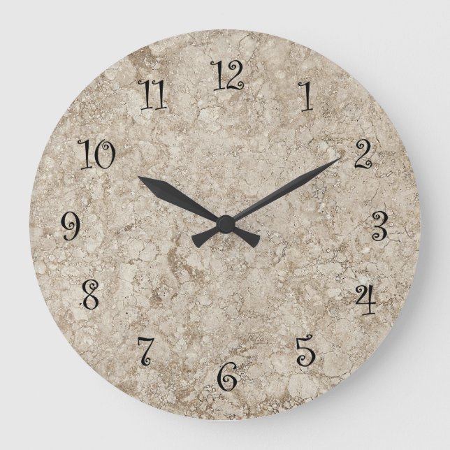 Stone Look Kitchen Wall Clocks (Front)