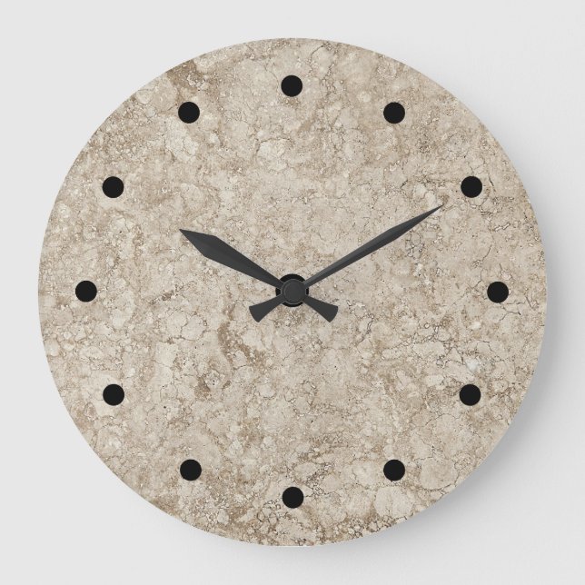 Stone Look Pattern Kitchen Wall Clocks (Front)