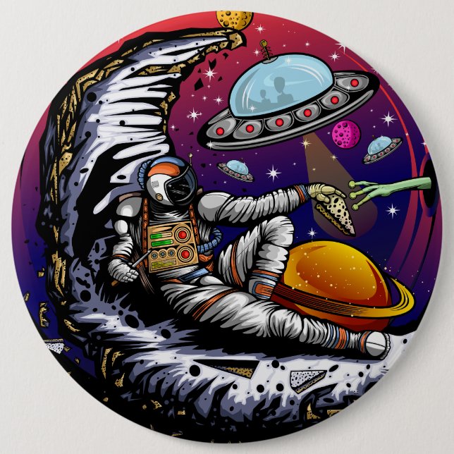 Stone Magnet 6 Inch Round Button (Front)