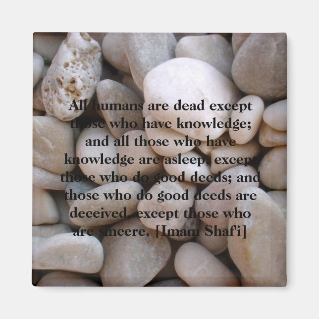 Stone Magnet with Wise Quote (Front)