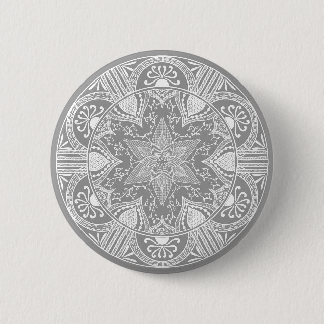 Stone Mandala 2 Inch Round Button (Front)