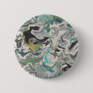 Stone Marbling with Turquoise Veins 2 1/4" Round 2 Inch Round Button