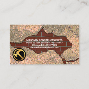 Stone Masonry Brick Laying Home Renovation Business Card