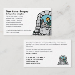 Stone Masonry Company Services Business Card