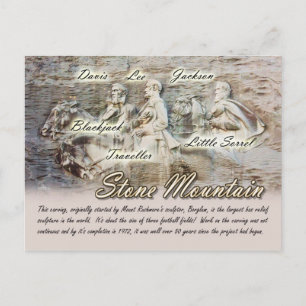 Stone Mountain Carving, Georgia Postcard