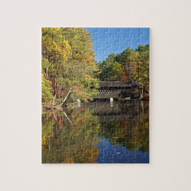 Stone Mountain Covered Bridge Jigsaw Puzzle (Vertical)