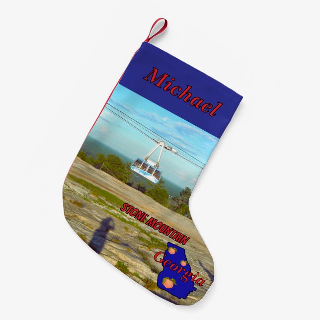 Stone Mountain GA Summit Skyride  Small Christmas Stocking (Front (Hanging))