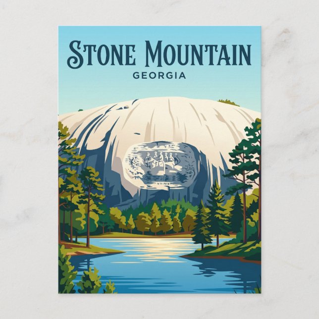 Stone Mountain Park USA Postcard (Front)
