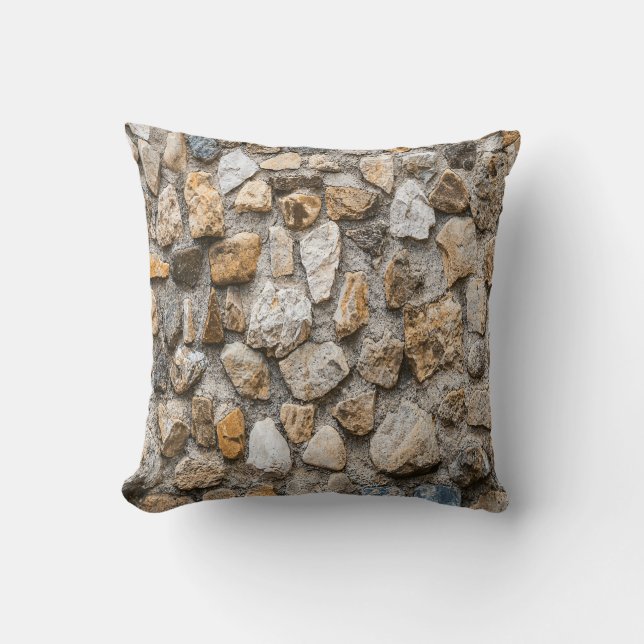 Stone pattern, natural stone throw pillow (Front)