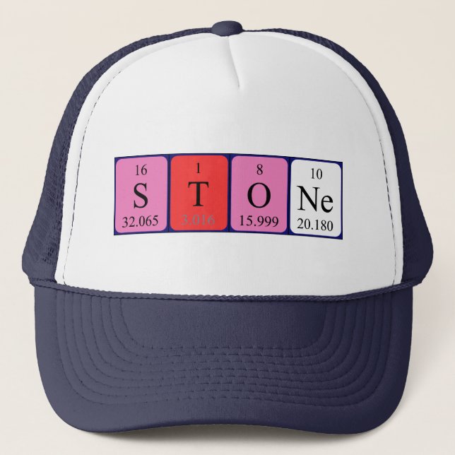 Stone periodic table name hat (Front)