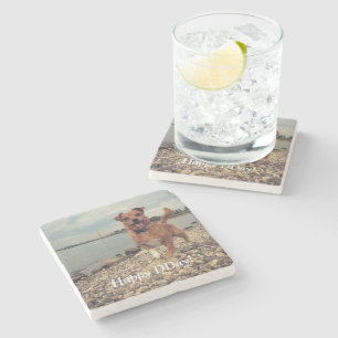 stone photo coasters personalized