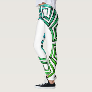 Stone Retro Greek Disc Leggings