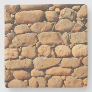 Stone Rock Wall in Israel Square Coaster