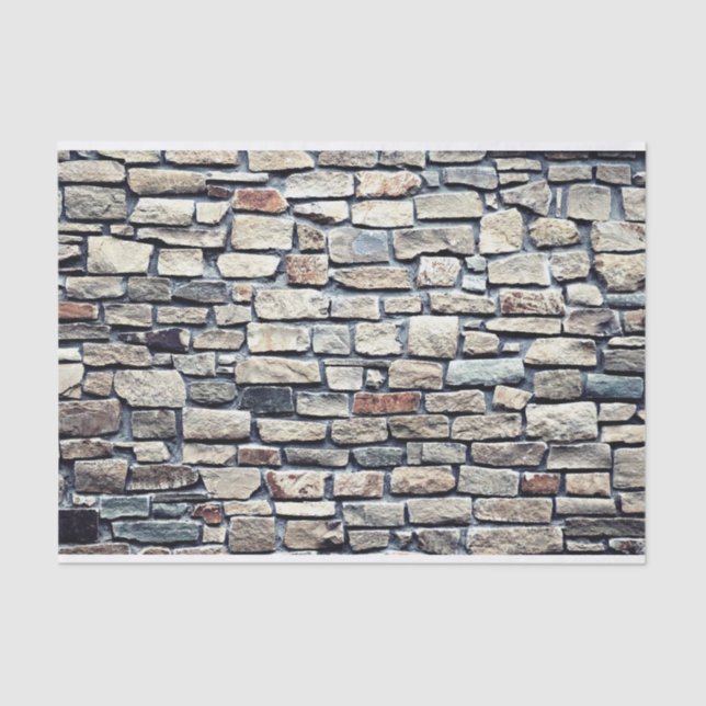 Stone Rock Wall Texture Tissue Paper (Front)
