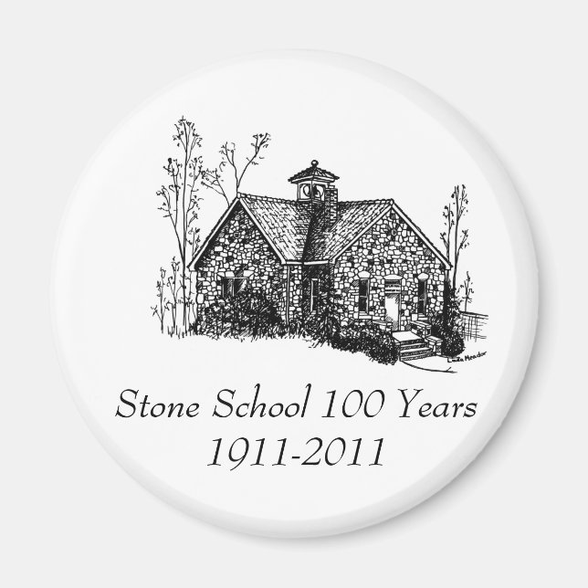 Stone School 100 Years Magnet (Front)