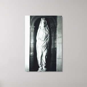 Stone sculpture of John Donne in his shroud Canvas Print