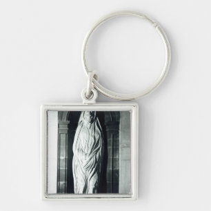 Stone sculpture of John Donne in his shroud Keychain