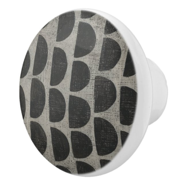 Stone - Semicircles Ceramic Knob (Right)