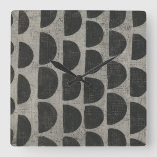 Stone - Semicircles Square Wall Clock