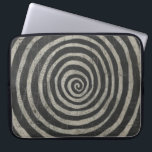 Stone - Spiral Laptop Sleeve<br><div class="desc">Stone VIII by Chariklia Zarris. Pattern featuring a spiral,  circular-like design.</div>
