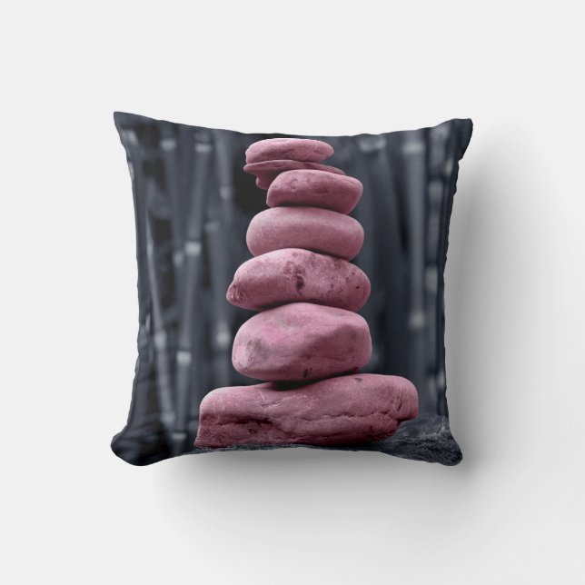 Stone Stack Throw Pillow (Front)