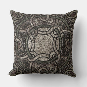 Stone Texture Celtic Knot Throw Pillow