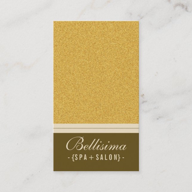 Stone Textured Gold Business Card (Front)
