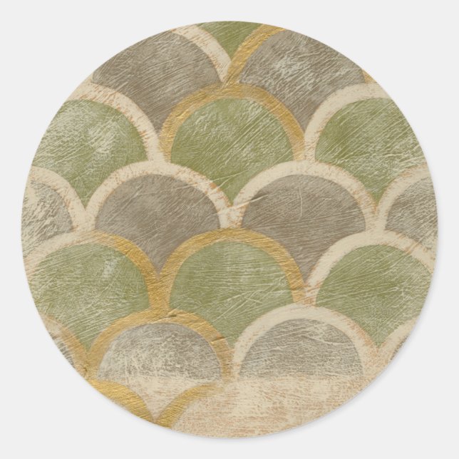 Stone Tile Design by Chariklia Zarris Classic Round Sticker (Front)