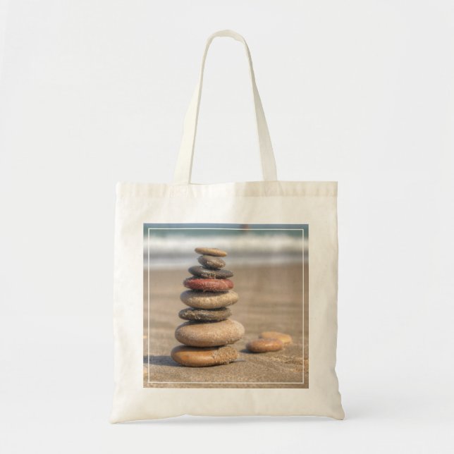 Stone Tower On Beach Tote Bag (Front)