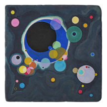 Stone TRIVET - "Several Circles" - W. Kandinsky