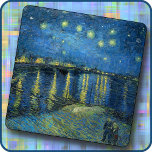 STONE TRIVET Starry Night Over the Rhone -van Gogh<br><div class="desc">An image of "Starry Night Over the Rhone" (1888) by Vincent van Gogh is featured on this marble Trivet. ►The image cannot be removed or replaced. ►Customize/personalize by adding custom text in your choice of font (style, colour, size), or an additional image or a logo. Makes a colourful and interesting...</div>