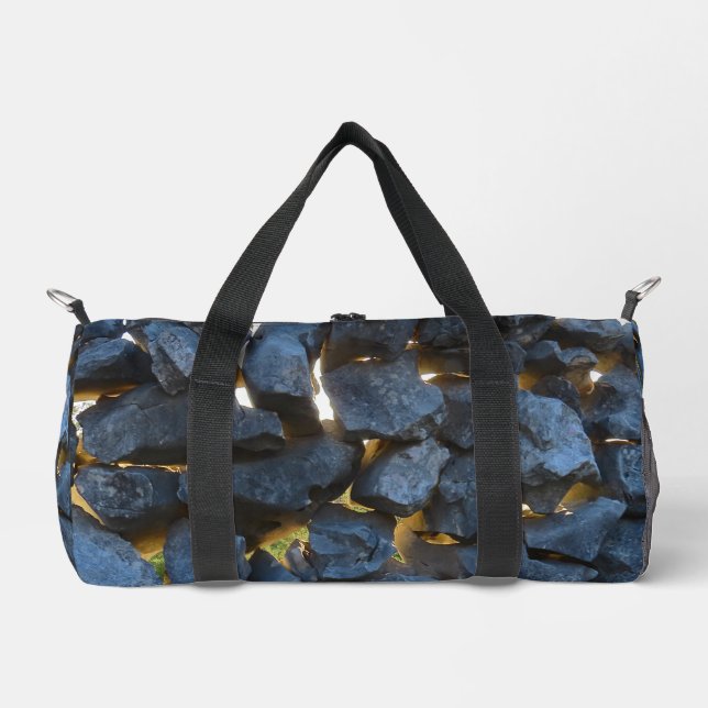 Stone wall built in Croatian style       Duffle Bag (Front)