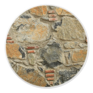 Stone wall ceramic knob