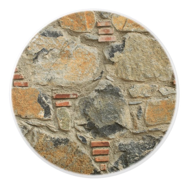 Stone wall ceramic knob (Front)