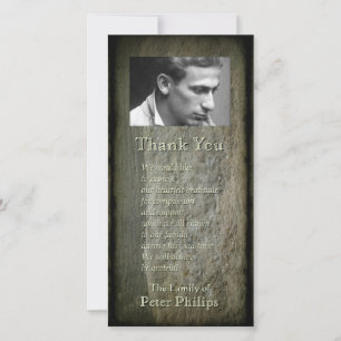 Stone wall Photo Frame Sympathy Thank You P 2V Card
