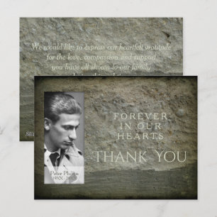 Stone wall Photo Frame Sympathy Thank You postcard