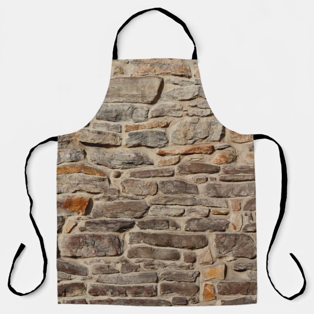 Stone wall rustic texture  background apron (Front)