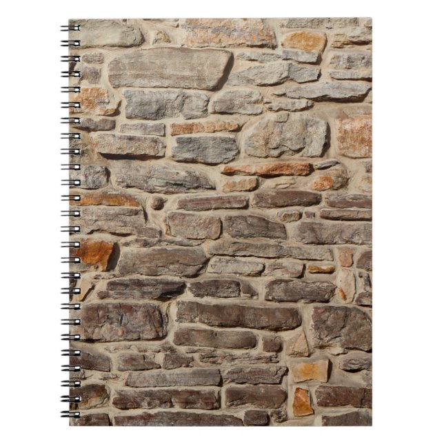 Stone wall rustic texture  background notebook (Front)