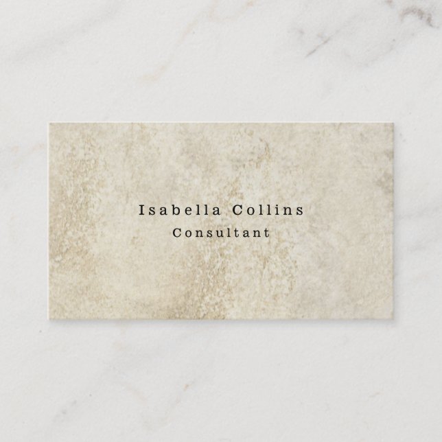 Stone Wall Simple Plain Minimalist Creative Modern Business Card (Front)