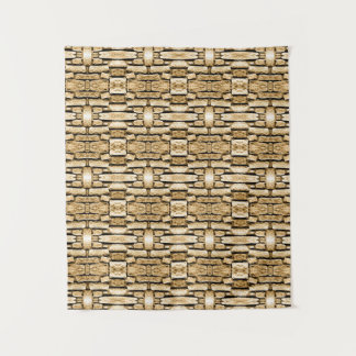 Stone Wall Tan Southwest Rustic Geometric Pattern Tapestry
