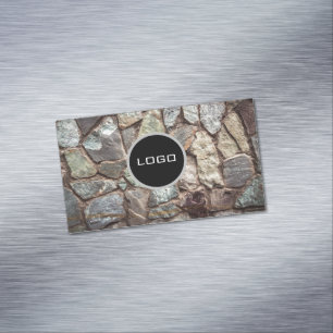 Stone wall texture Magnetic business card