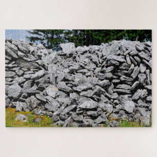 Stone Walls Inisheer Aran Islands Galway Ireland. Jigsaw Puzzle