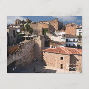 Stone walls of Caceres, Spain Postcard
