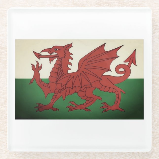 Stone Welsh Dragon Coaster (Front)