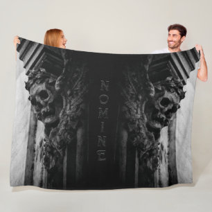 Stone Wings Skull Fleece Blanket